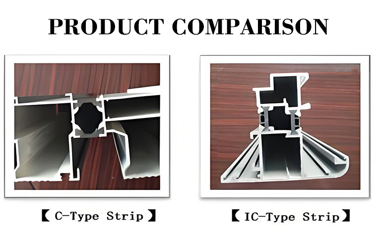 the comparison test between the c type thermal insulation strip and the ic one.jpg